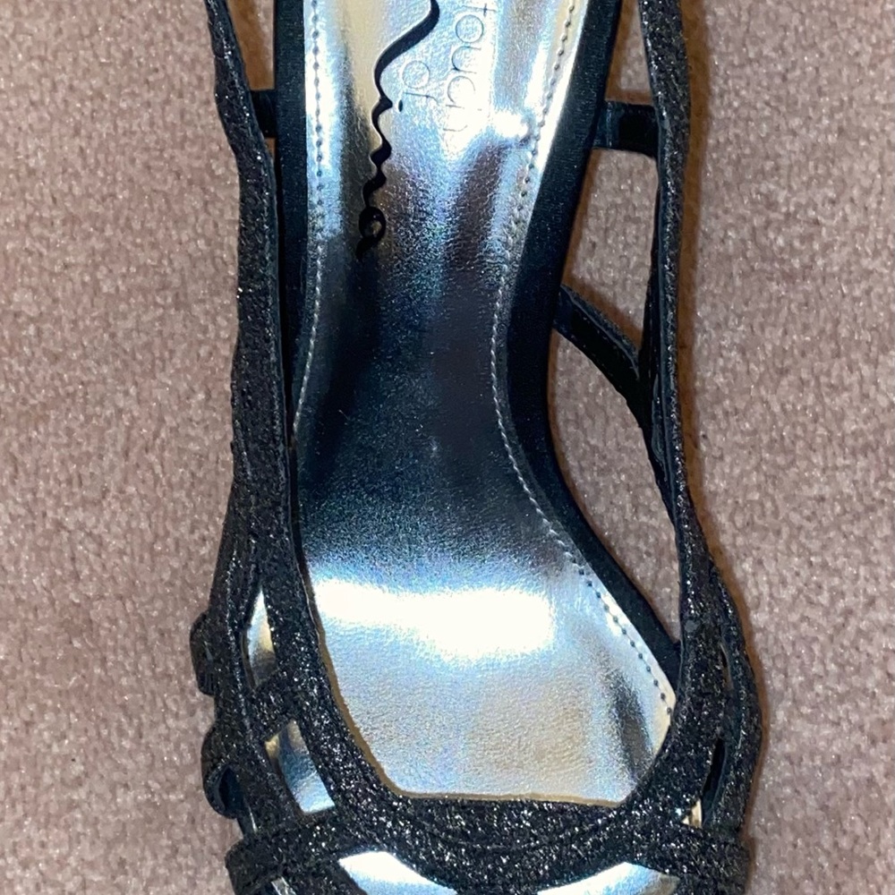 “Nina” Shoes Sparkling Black Heels with “Touch of Nina insoles” - Picture 6 of 14